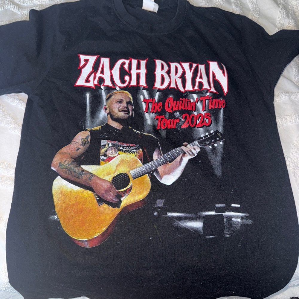 Zach Bryan Tour 2025 Black T-Shirt